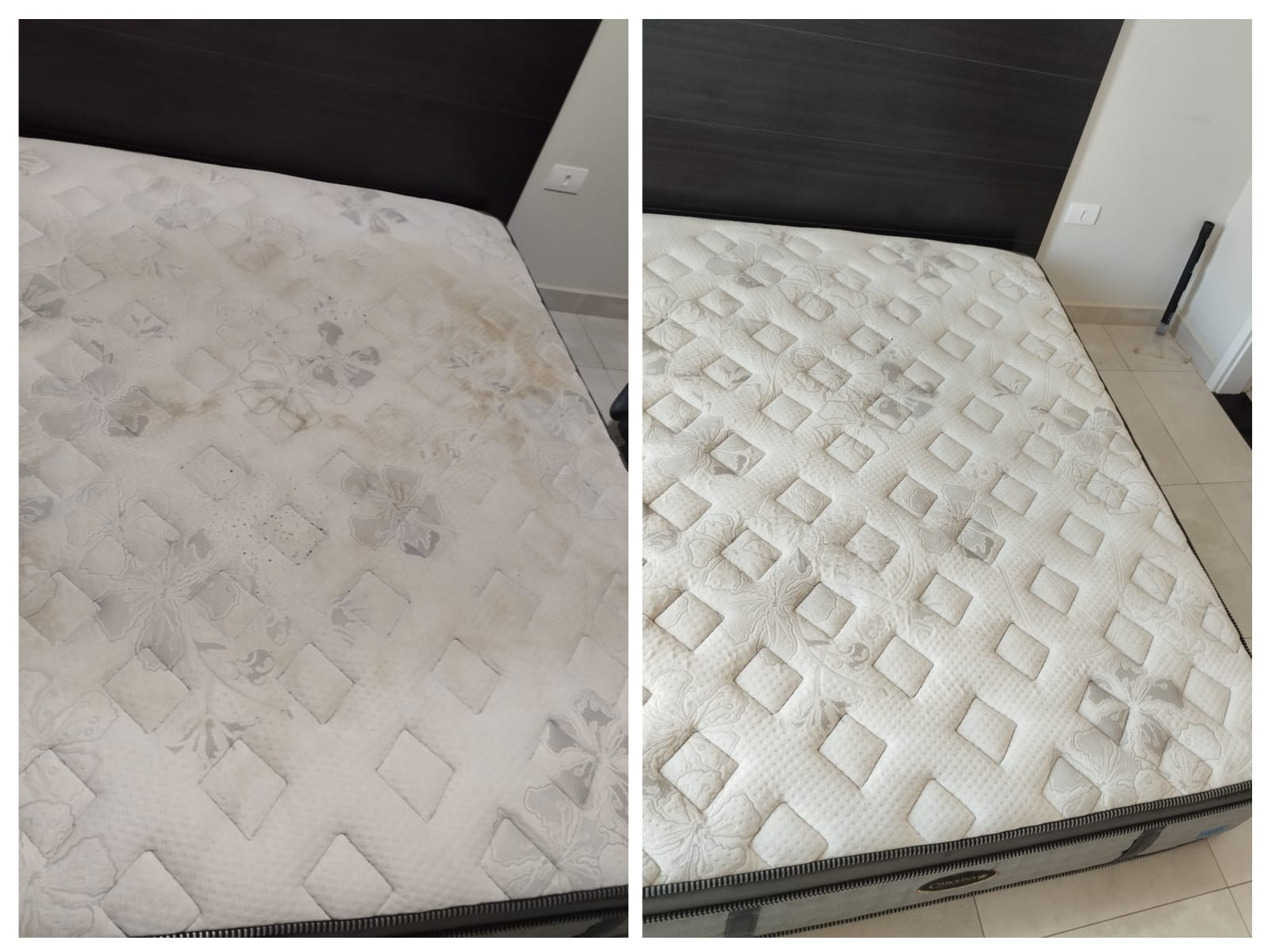 Antes e depois — Colchão King Pillow Top