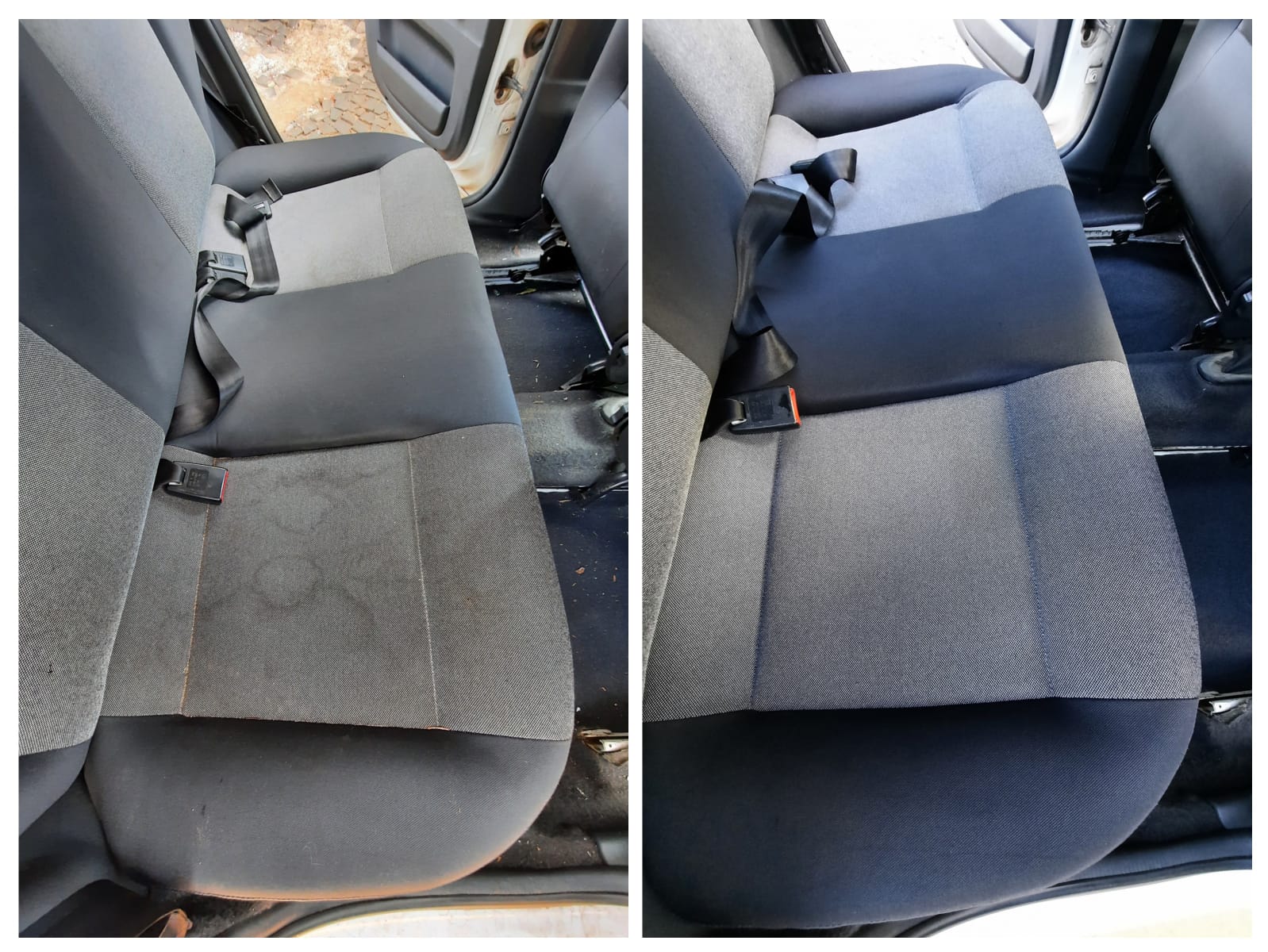 Antes e depois — Banco Traseiro Automotivo
